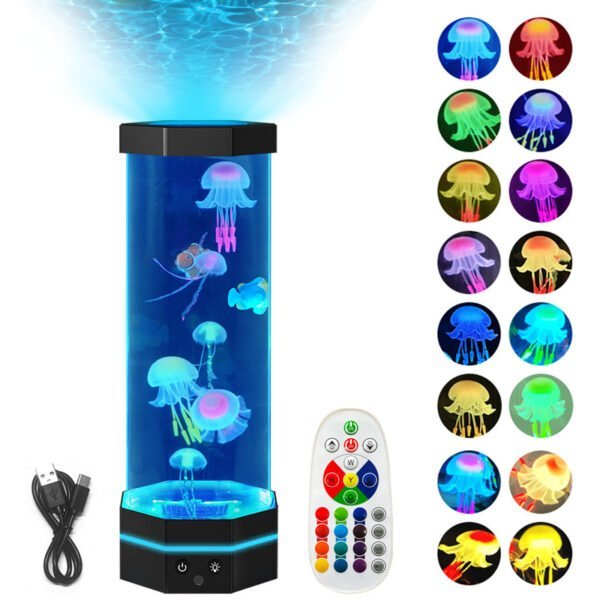 Jellyfish Lava Lamp – 17 Colors With Remote Control Home & living 3