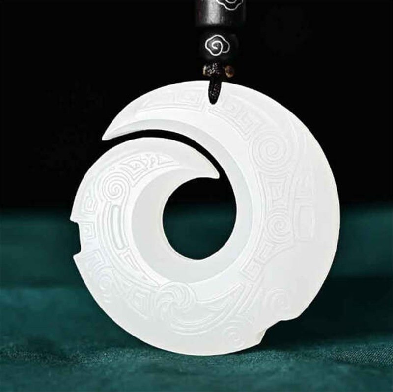 Natural White “Koru Style” Jade Pendant Jewellery & watches 5