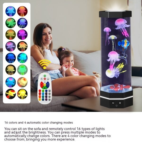 Jellyfish Lava Lamp – 17 Colors With Remote Control Home & living 11