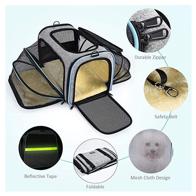 Expandable and Foldable Carrier For Cats & Dogs Pets & animals