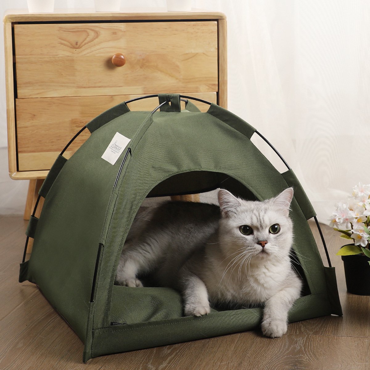 Ultra-Comfy Pet Tent with Cooling Mat Cats   2