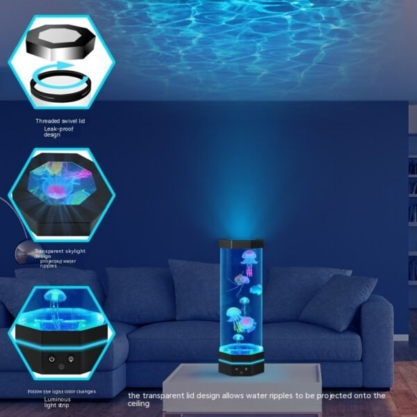 Jellyfish Lava Lamp – 17 Colors With Remote Control Home & living 5