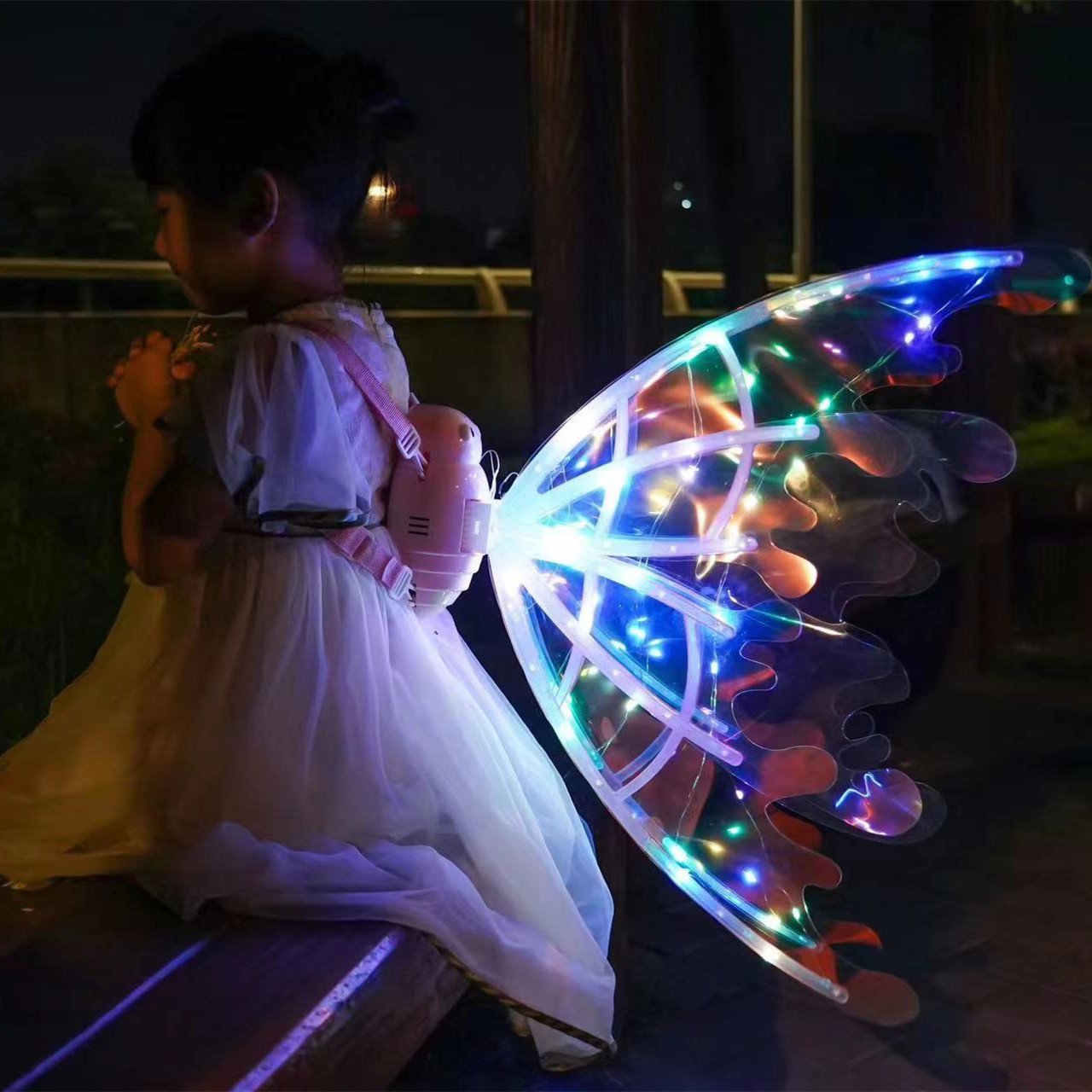 Kids Butterfly Wings With Glowing Lights Pretend playing   3