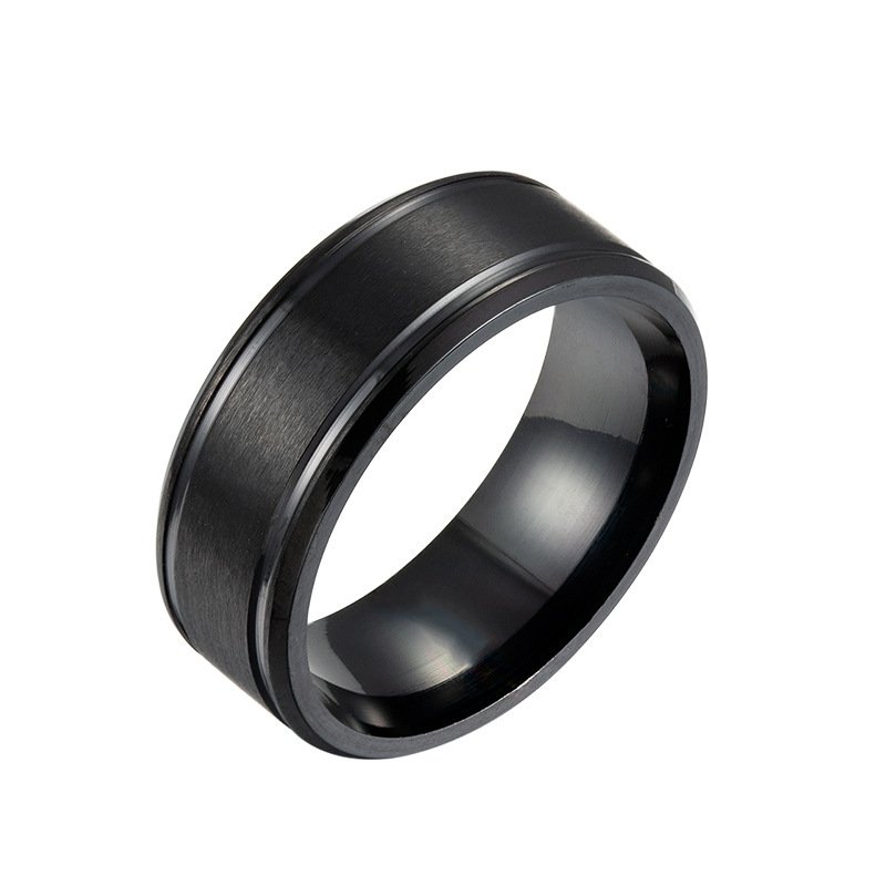 8MM Wedding Rings for Men – Black / Sliver / Gold Men's jewellery   8