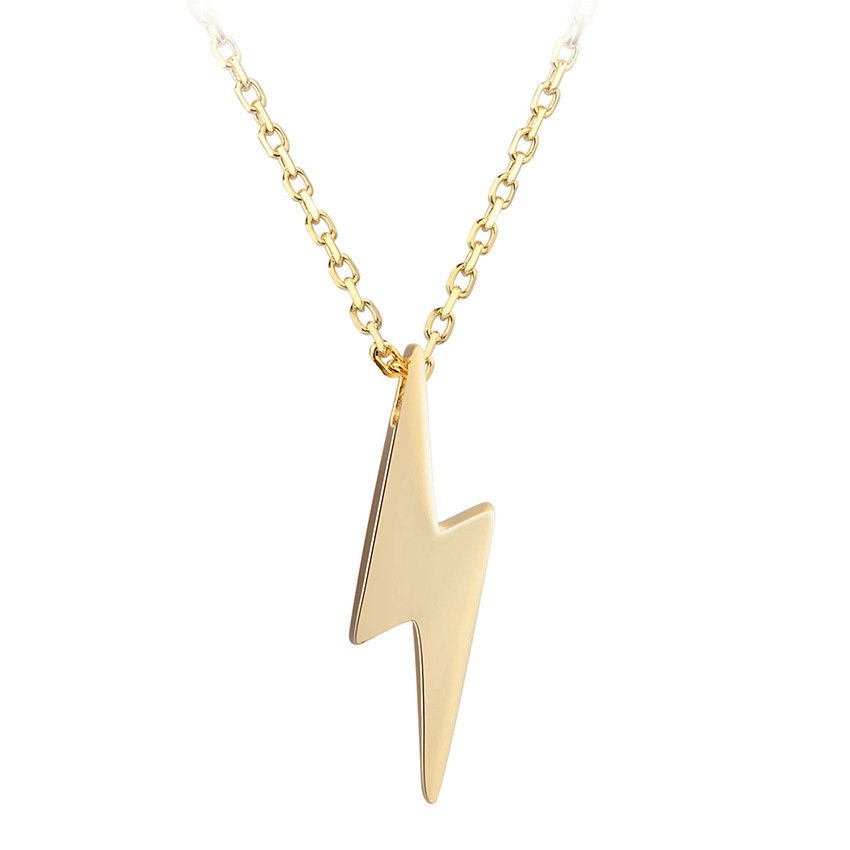 Sterling Silver or Gold-plated Lightening Necklace Necklaces & pendants   2
