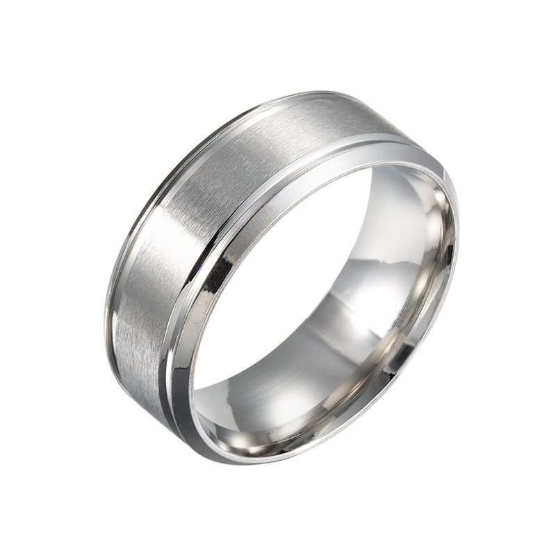 8MM Wedding Rings for Men – Black / Sliver / Gold Men's jewellery   9