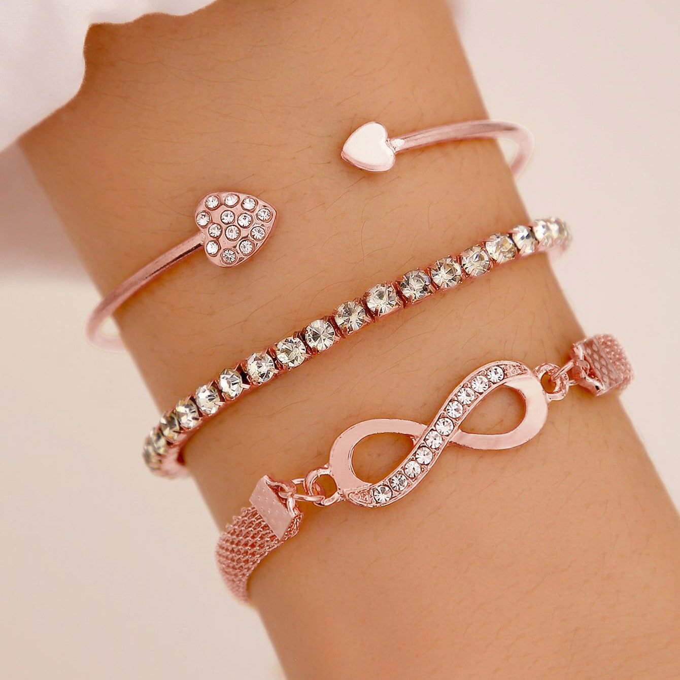 Women’s Heart Bracelet Three-piece Suit Bracelets & bangles   7