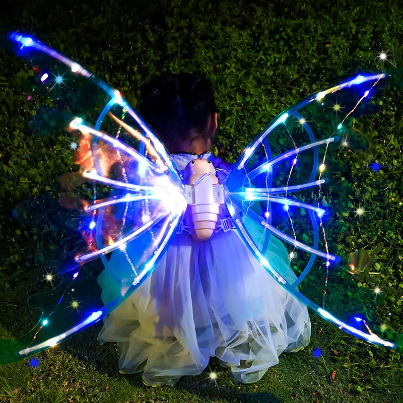 Kids Butterfly Wings With Glowing Lights Pretend playing   7