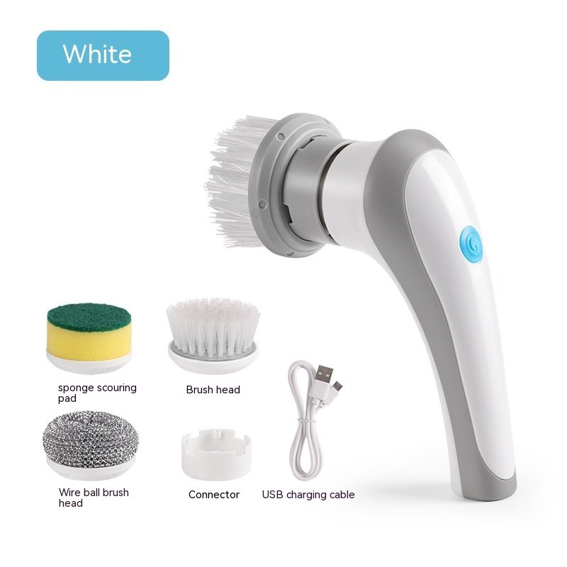 Electric Cleaning Brush 4 In 1 Spinning Scrubber Cleaning & bins   8