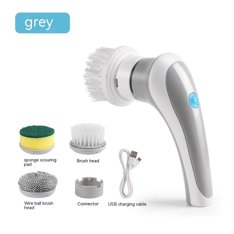 Electric Cleaning Brush 4 In 1 Spinning Scrubber Cleaning & bins   10