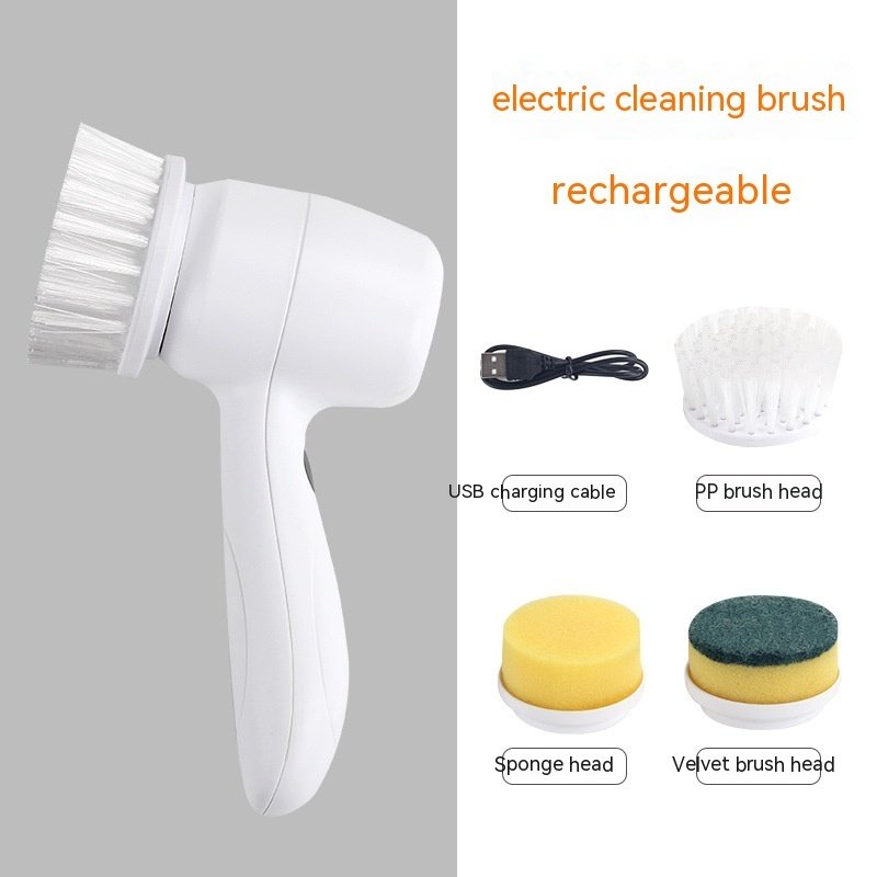 Electric Cleaning Brush 4 In 1 Spinning Scrubber Cleaning & bins   6