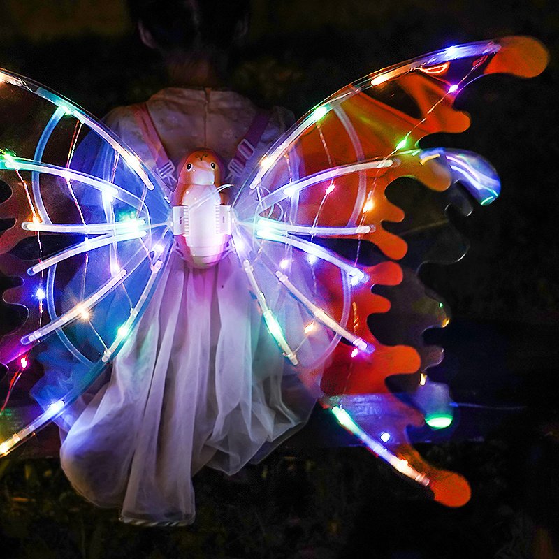 Kids Butterfly Wings With Glowing Lights Pretend playing   6