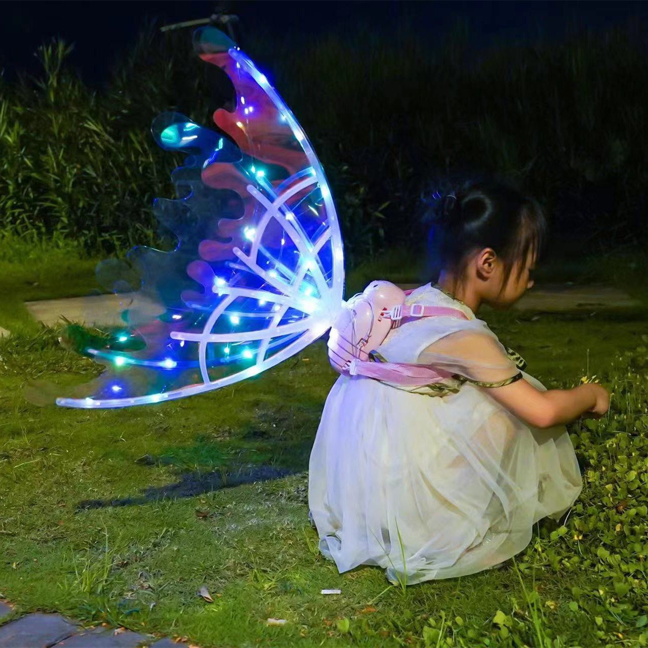 Kids Butterfly Wings With Glowing Lights Pretend playing   5