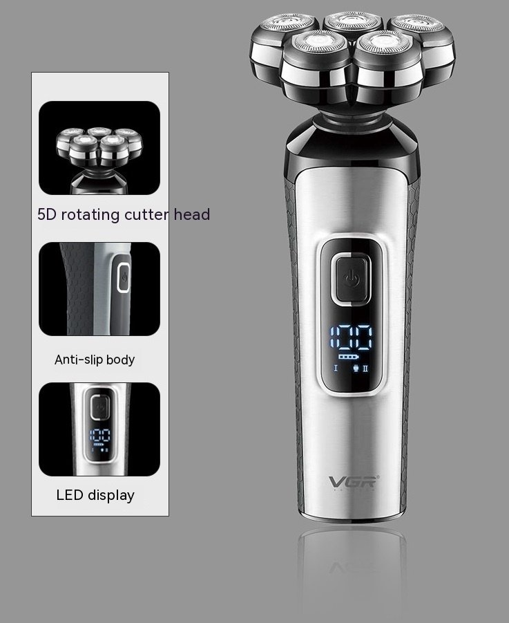 Washed LCD Digital Display New Rechargeable Floating Shaver Shaving & hair removal   8
