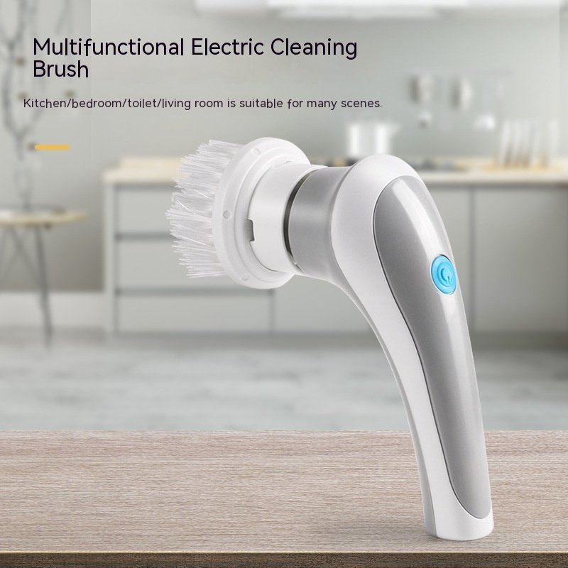 Electric Cleaning Brush 4 In 1 Spinning Scrubber Cleaning & bins   5