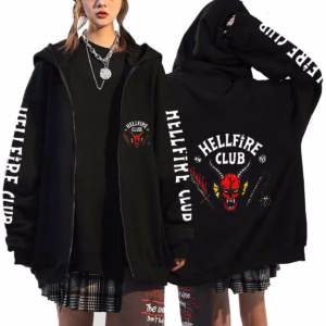 Stranger Things – Hellfire Club Zipper Hoodie Clothing  