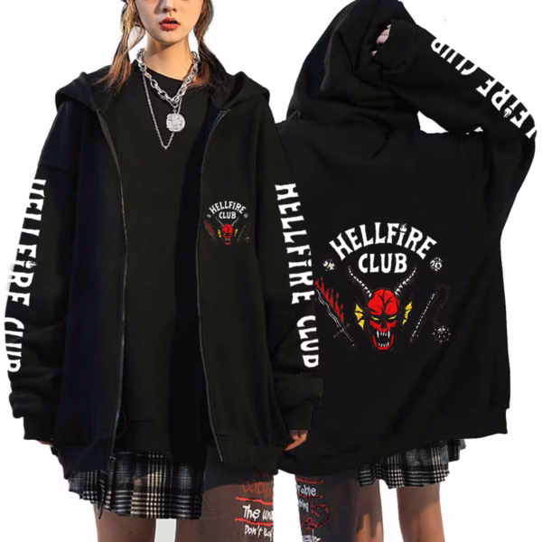 Stranger Things – Hellfire Club Zipper Hoodie Stranger Things – Hellfire Club Zipper Hoodie Clothing Â