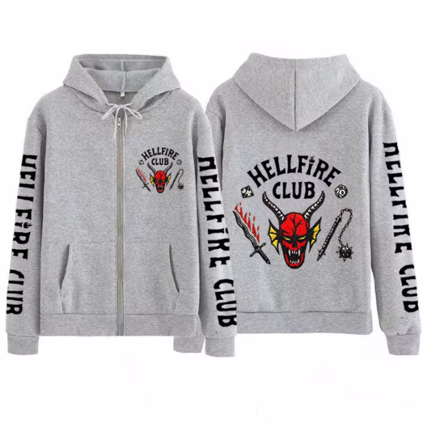 Stranger Things – Hellfire Club Zipper Hoodie 3 Stranger Things – Hellfire Club Zipper Hoodie Clothing  3