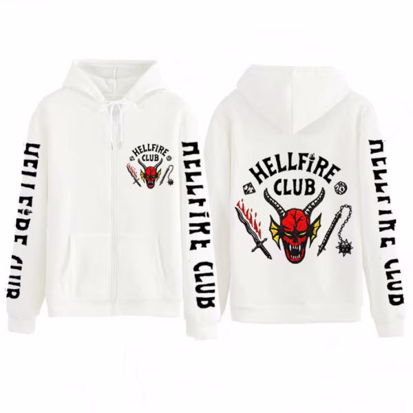 Stranger Things – Hellfire Club Zipper Hoodie 2 Stranger Things – Hellfire Club Zipper Hoodie Clothing  2