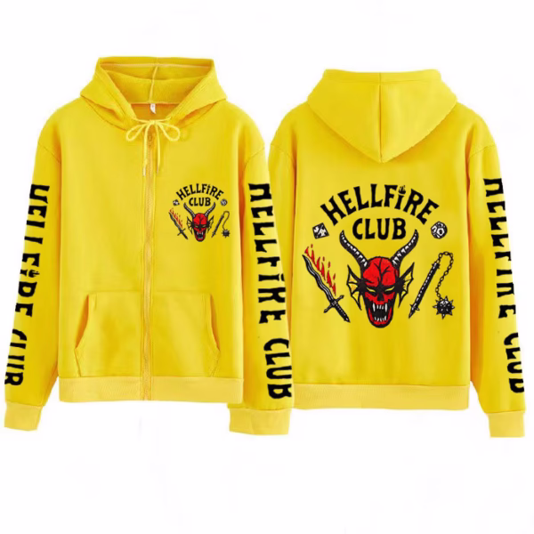 Stranger Things – Hellfire Club Zipper Hoodie 6 Stranger Things – Hellfire Club Zipper Hoodie Clothing  6